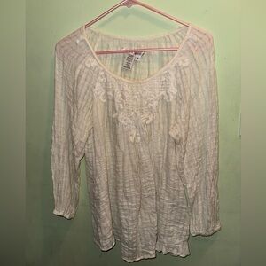 MAX STUDIO WHITE BOHO TOP